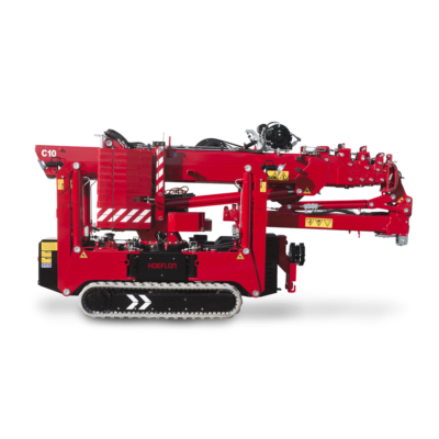 Elektrisk minikran levert av Gantic, ideell for trange arbeidsområder